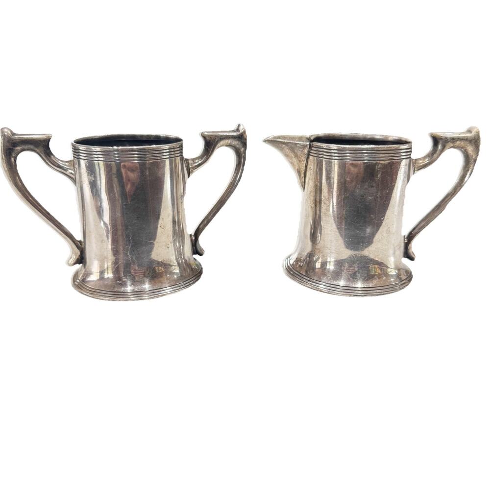 PS Co. Sheffield 3102 Silver-Plated Creamer & Sugar set